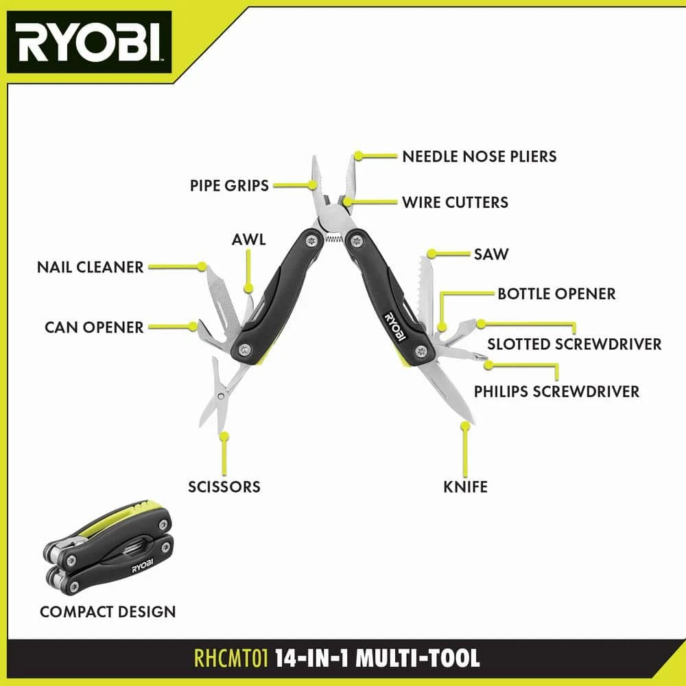Ryobi 14-in-1 Compact Multi-Tool 2 Ryobi 14-in-1 Compact Multi-Tool - Image 2