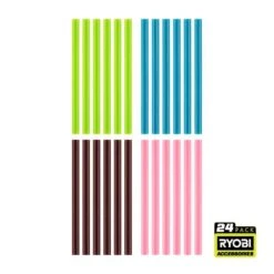 Ryobi 24PC Mini Size Glue Sticks (Variety)