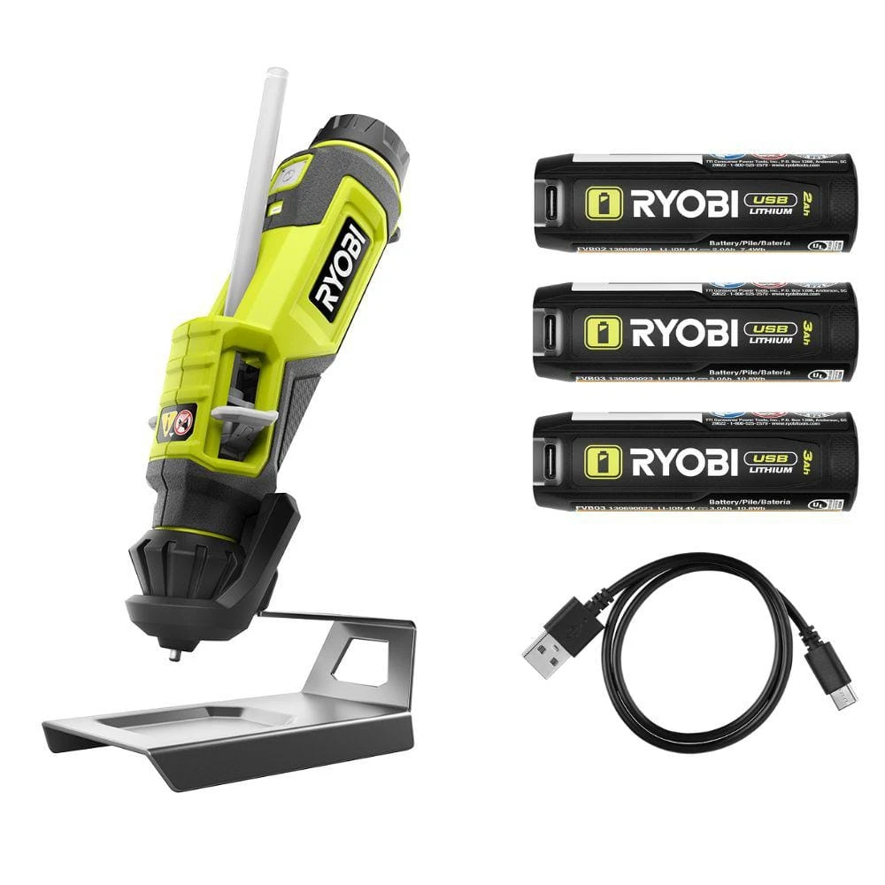 Ryobi USB Lithium Glue Pen Kit With 2.0 Ah USB Lithium Battery Charging Cable, And USB Lithium 3.0 Ah Battery (2-Pack) 1 Ryobi USB Lithium Glue Pen Kit With 2.0 Ah USB Lithium Battery Charging Cable, And USB Lithium 3.0 Ah Battery (2-Pack)