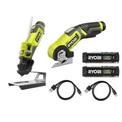 Ryobi USB Lithium Glue Pen Kit With USB Lithium Power Cutter, (2) 2.0 Ah USB Lithium Batteries, And (2) Charging Cables