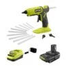 Ryobi ONE+ 18V Cordless Dual Temperature Full Size Glue Gun Kit With 2.0 Ah Battery And 18V Lithium-Ion Charger