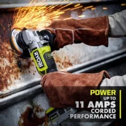 Ryobi ONE+ HP 18V Brushless Cordless 4-1/2 In. Angle Grinder (Tool Only) -Ryobi Store ryobi angle grinders pblag02b a0 1000