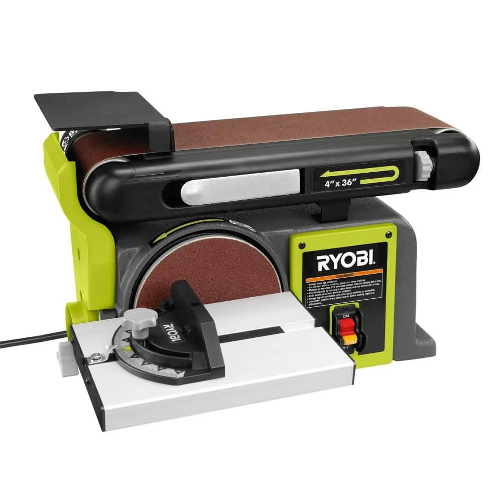 Ryobi Corded 4 In X 36 In. Belt And 6 In. Disc Sander 1 Ryobi Corded 4 In X 36 In. Belt And 6 In. Disc Sander