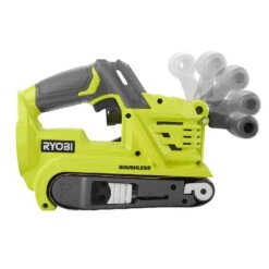Ryobi ONE+ 18V Cordless Brushless 3 In. X 18 In. Belt Sander (Tool Only) With Dust Bag And 80-Grit Sanding Belt -Ryobi Store ryobi belt sanders p450 1d 1000