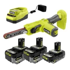 Ryobi ONE+ 18V Cordless 1/2 In. X 18 In. File Sander Kit With (2) 4.0 Ah Batteries, 2.0 Ah Battery, And Charger