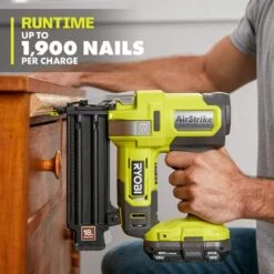 Ryobi ONE+ 18V 18-Gauge Cordless AirStrike Brad Nailer With Cordless Compression Drive 3/8 In. Crown Stapler (Tools Only) 20 Ryobi ONE+ 18V 18-Gauge Cordless AirStrike Brad Nailer With Cordless Compression Drive 3/8 In. Crown Stapler (Tools Only) -Ryobi Store ryobi brad nailers p321 p317 66 1000