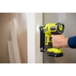 Ryobi ONE+ 18V 18-Gauge Cordless AirStrike Brad Nailer With ONE+ 18V Lithium-Ion 4.0 Ah Battery (2-Pack) -Ryobi Store ryobi brad nailers p321 pbp2005 1f 1000