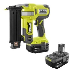 Ryobi ONE+ 18V 18-Gauge Cordless AirStrike Brad Nailer With ONE+ 18V Lithium-Ion 4.0 Ah Battery (2-Pack) -Ryobi Store ryobi brad nailers p321 pbp2005 d4 1000