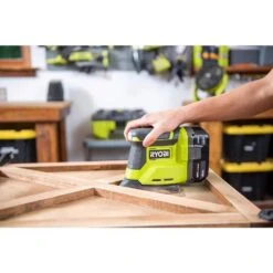 Ryobi ONE+ 18V 18-Gauge Cordless AirStrike Brad Nailer With Cordless Corner Cat Finish Sander -Ryobi Store ryobi brad nailers p321 pcl416b 1f 1000