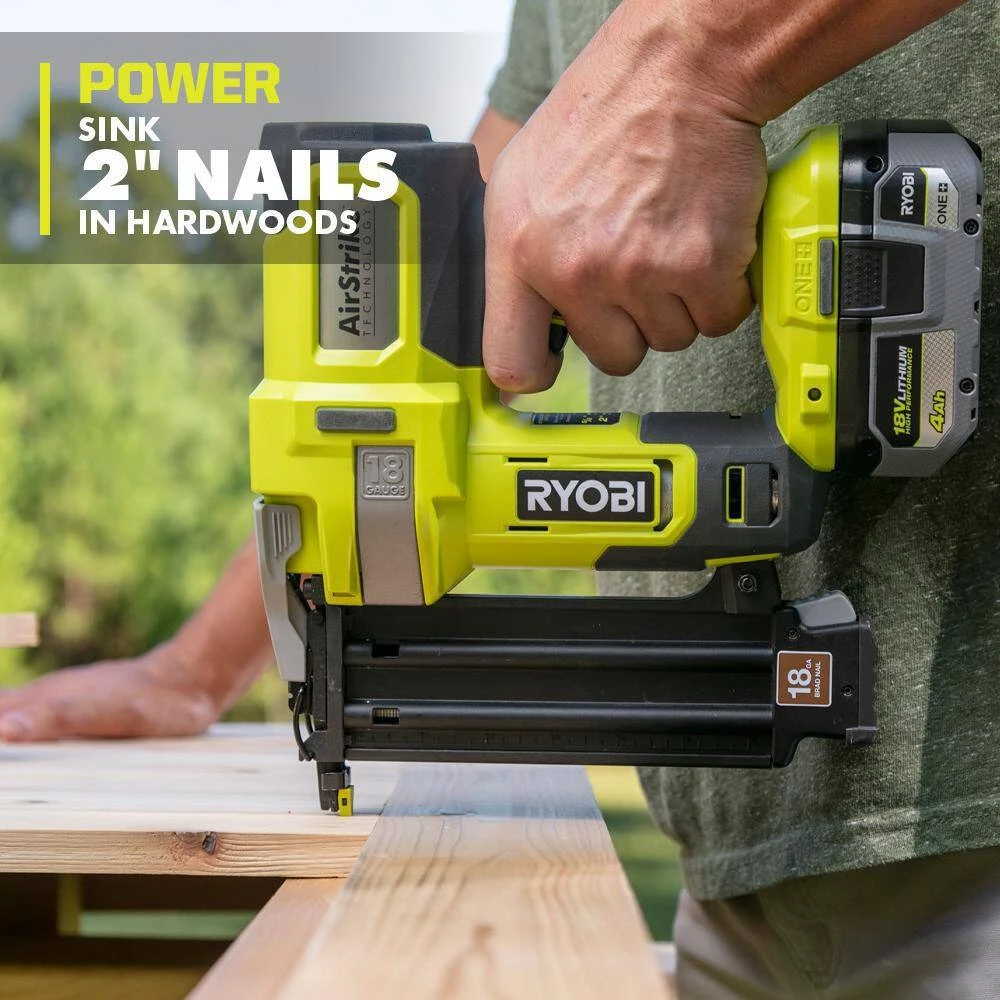 Ryobi ONE+ 18V 18-Gauge Cordless AirStrike Brad Nailer With Cordless Multi-Tool 4 Ryobi ONE+ 18V 18-Gauge Cordless AirStrike Brad Nailer With Cordless Multi-Tool - Image 4