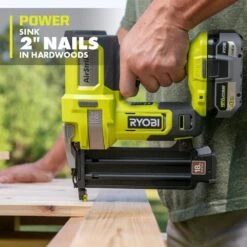 Ryobi ONE+ 18V 18-Gauge Cordless AirStrike Brad Nailer With 2.0 Ah Battery And Charger Kit -Ryobi Store ryobi brad nailers p321 psk005 a0 1000