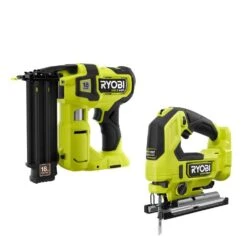 Ryobi ONE+ HP 18V 18-Gauge Brushless Cordless AirStrike Brad Nailer With ONE+ HP 18V Brushless Cordless Jig Saw (Tools Only)