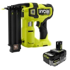 Ryobi ONE+ HP 18V 18-Gauge Brushless Cordless AirStrike Brad Nailer With 4.0 Ah HIGH PERFORMANCE Battery