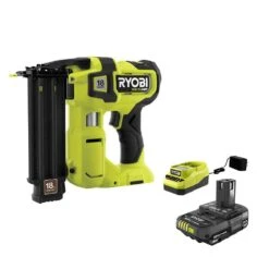Ryobi ONE+ HP 18V 18-Gauge Brushless Cordless AirStrike Brad Nailer With 2.0 Ah Battery And Charger