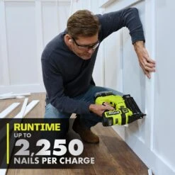Ryobi ONE+ 18V HIGH PERFORMANCE Kit W/ (2) 4.0 Ah Batteries, 2.0 Ah Battery, Charger, & ONE+ HP Brushless Brad Nailer -Ryobi Store ryobi brad nailers p322 psk108sb 1d 1000