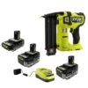Ryobi ONE+ 18V HIGH PERFORMANCE Kit W/ (2) 4.0 Ah Batteries, 2.0 Ah Battery, Charger, & ONE+ HP Brushless Brad Nailer