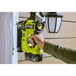 Ryobi ONE+ HP 18V 18-Gauge Brushless Cordless AirStrike Brad Nailer Kit With 4.0 Ah Battery And Charger -Ryobi Store ryobi brad nailers p322k 76 1000