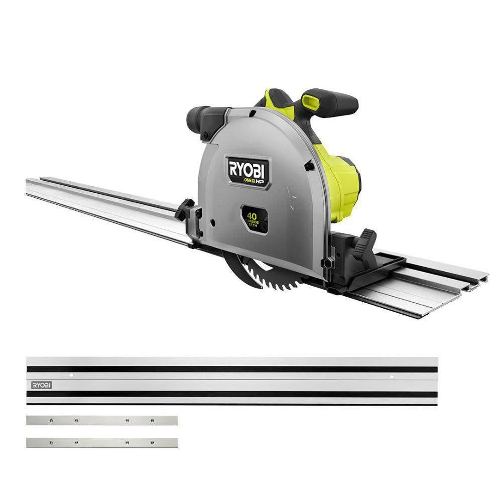 Ryobi ONE+ HP 18V Brushless Cordless 6-1/2 In. Track Saw (Tool Only) With 55 In. Track Saw Track 1 Ryobi ONE+ HP 18V Brushless Cordless 6-1/2 In. Track Saw (Tool Only) With 55 In. Track Saw Track