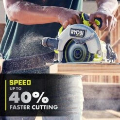 Ryobi ONE+ HP 18V Brushless Cordless 7-1/4 In. Circular Saw (Tool Only) With Carbide Thin Kerf Circular Saw Blade (1-Piece) -Ryobi Store ryobi circular saws pblcs300b a067101 1d 1000