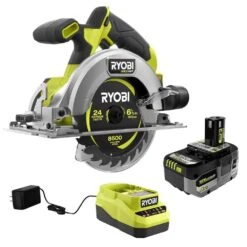 Ryobi ONE+ HP 18V Brushless Cordless Compact 6-1/2 In. Circular Saw Kit With 4.0 Ah HIGH PERFORMANCE Battery And Charger