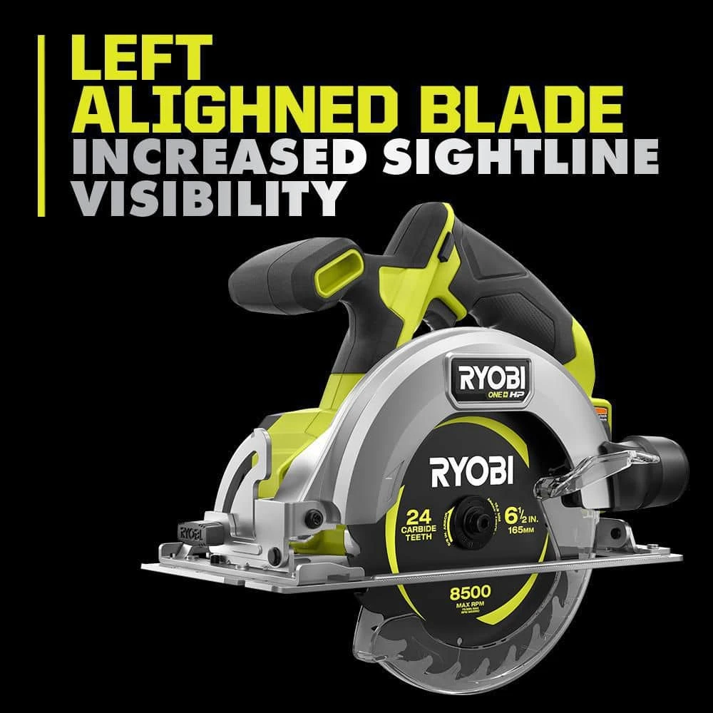 Ryobi ONE+ HP 18V Brushless Cordless Compact 6-1/2 In. Circular Saw Kit With 4.0 Ah HIGH PERFORMANCE Battery And Charger 7 Ryobi ONE+ HP 18V Brushless Cordless Compact 6-1/2 In. Circular Saw Kit With 4.0 Ah HIGH PERFORMANCE Battery And Charger - Image 7