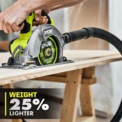 Ryobi ONE+ 18V Lithium-Ion 4.0 Ah Compact Battery (2-Pack) And Charger Kit With ONE+ HP Brushless Circular Saw -Ryobi Store ryobi circular saws psk006 psbcs01b 66 1000