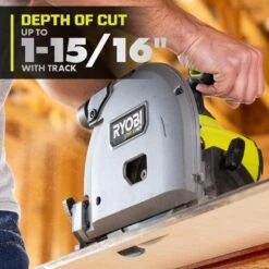 Ryobi ONE+ HP 18V Brushless Cordless 6-1/2 In. Track Saw Kit W/ 4 Ah HP Battery, Charger, & Track Saw Material Clamp (2-Pk) -Ryobi Store ryobi circular saws pts01k a73cl2 a0 1000