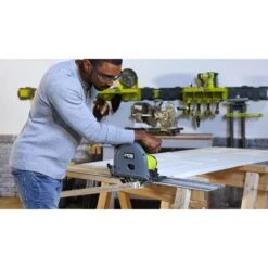 Ryobi ONE+ HP 18V Brushless Cordless 6-1/2 In. Track Saw Kit With 4.0 Ah HIGH PERFORMANCE Battery And Charger -Ryobi Store ryobi circular saws pts01k c3 1000