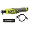 Ryobi USB Lithium 3/8 In. Ratchet Kit With 2.0 Ah Battery And USB Charging Cable