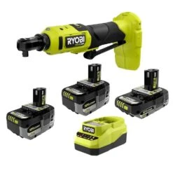 Ryobi ONE+ HP 18V Brushless Cordless Compact 3/8 In. Ratchet Kit With (1) 2.0 Ah Battery, (2) 4.0 Ah Batteries, And Charger