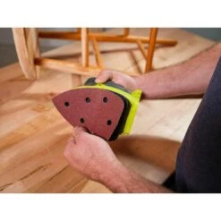Ryobi ONE+ 18V Cordless Corner Cat Finish Sander (Tool Only) With 9-Piece 5-1/2 In. Corner Cat Sand Paper Assortment -Ryobi Store ryobi detail sanders pcl416b a21c901 66 1000