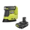 Ryobi ONE+ 18V Cordless Corner Cat Finish Sander With ONE+ 18V 2.0 Ah Lithium-Ion Battery