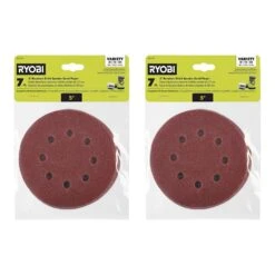 Ryobi 14-Piece 5 In. Random Orbit Sand Paper Assortment Set - 80, 120, And 220 Grit