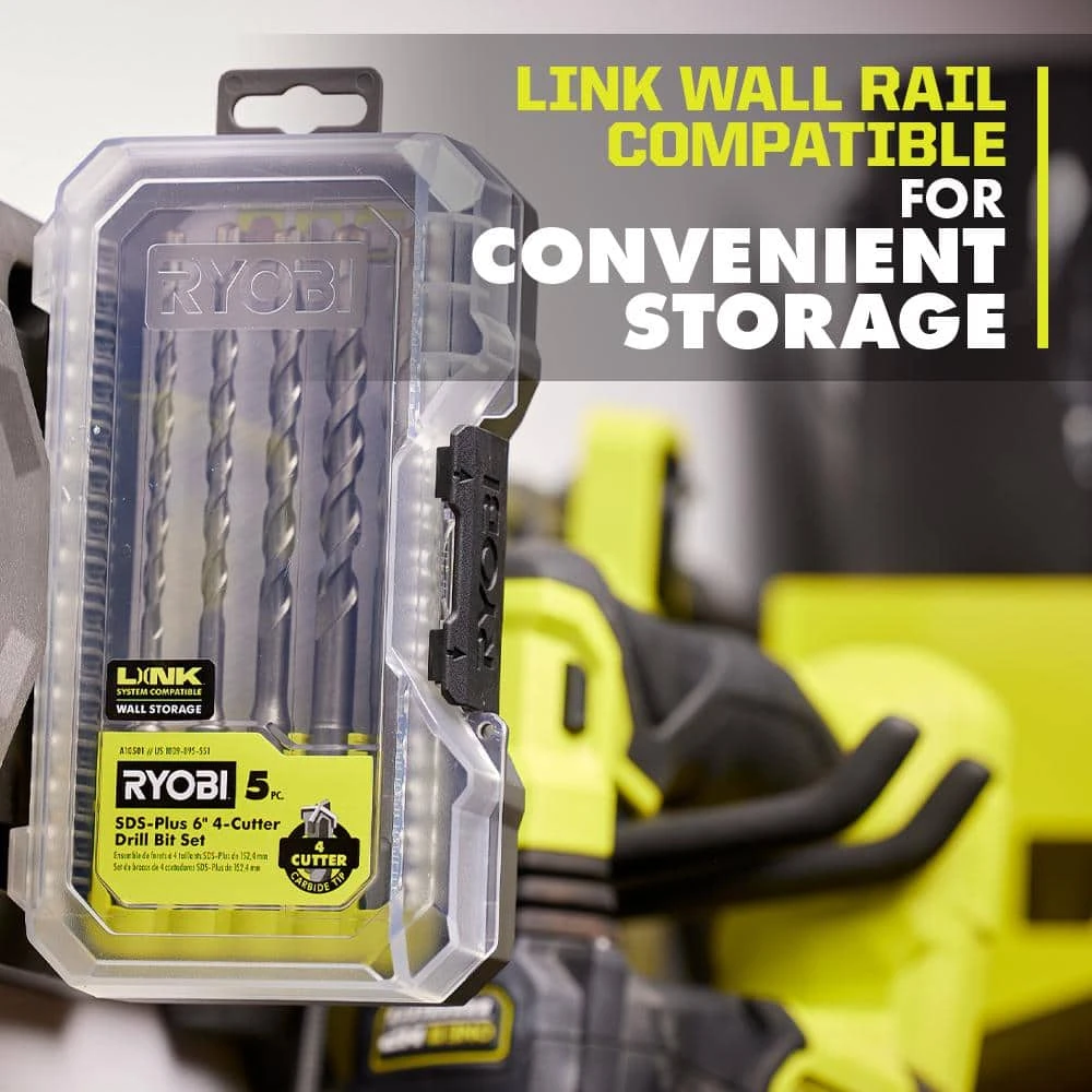 Ryobi 4 Cutter SDS + Drilling Set (5 Pc.) 4 Ryobi 4 Cutter SDS + Drilling Set (5 Pc.) - Image 4