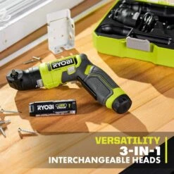 Ryobi USB Lithium Multi-Head Screwdriver Kit W/2Ah Battery, Charging Cable, 10-Piece Bit Set, Case And 3-Interchangeable Heads -Ryobi Store ryobi electric screwdrivers fvd51k a0 1000
