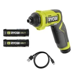 Ryobi USB Lithium Multi-Head Screwdriver Kit With 2 Ah Battery, Charging Cable, & FREE USB Lithium 2.0 Ah Rechargeable Battery