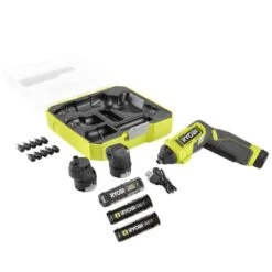 Ryobi USB Lithium Multi-Head Screwdriver With 2.0 Ah Battery And Charging Cable With USB Lithium 2.0 Ah Battery (2-Pack)