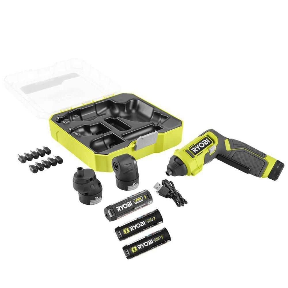 Ryobi USB Lithium Multi-Head Screwdriver With 2.0 Ah Battery And Charging Cable With USB Lithium 3.0 Ah Battery (2-Pack) 1 Ryobi USB Lithium Multi-Head Screwdriver With 2.0 Ah Battery And Charging Cable With USB Lithium 3.0 Ah Battery (2-Pack)