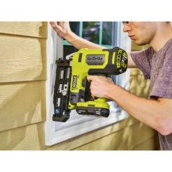 Ryobi ONE+ 18V AirStrike 16-Gauge Cordless Finish Nailer With ONE+ 18V Lithium-Ion 4.0 Ah Battery (2-Pack) -Ryobi Store ryobi finishing nailers p326 pbp2005 c3 1000