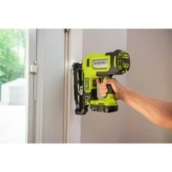 Ryobi ONE+ 18V Cordless 16-Gauge Cordless Straight Finish Nailer And 2.0 Ah Compact Battery Starter Kit -Ryobi Store ryobi finishing nailers p326 psk005 c3 1000