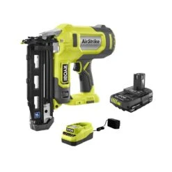 Ryobi ONE+ 18V Cordless 16-Gauge Cordless Straight Finish Nailer And 2.0 Ah Compact Battery Starter Kit -Ryobi Store ryobi finishing nailers p326 psk005 d4 1000