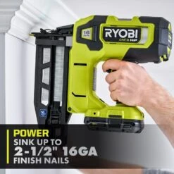 Ryobi ONE+ HP 18V Brushless Cordless 16-Gauge Straight Finish Nailer (Tool Only) -Ryobi Store ryobi finishing nailers pbl370b 1d 1000