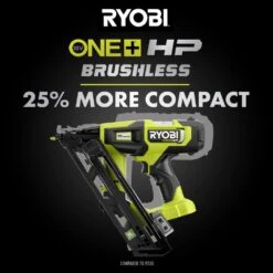 Ryobi ONE+ HP 18V Brushless Cordless 15-Gauge 34° Angled Finish Nailer (Tool Only) -Ryobi Store ryobi finishing nailers pbl375b 4f 1000
