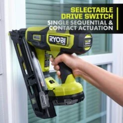 Ryobi ONE+ HP 18V Brushless Cordless 15-Gauge 34° Angled Finish Nailer (Tool Only) -Ryobi Store ryobi finishing nailers pbl375b 77 1000