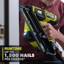 Ryobi ONE+ HP 18V Brushless Cordless 15-Gauge 34° Angled Finish Nailer (Tool Only) -Ryobi Store ryobi finishing nailers pbl375b a0 1000