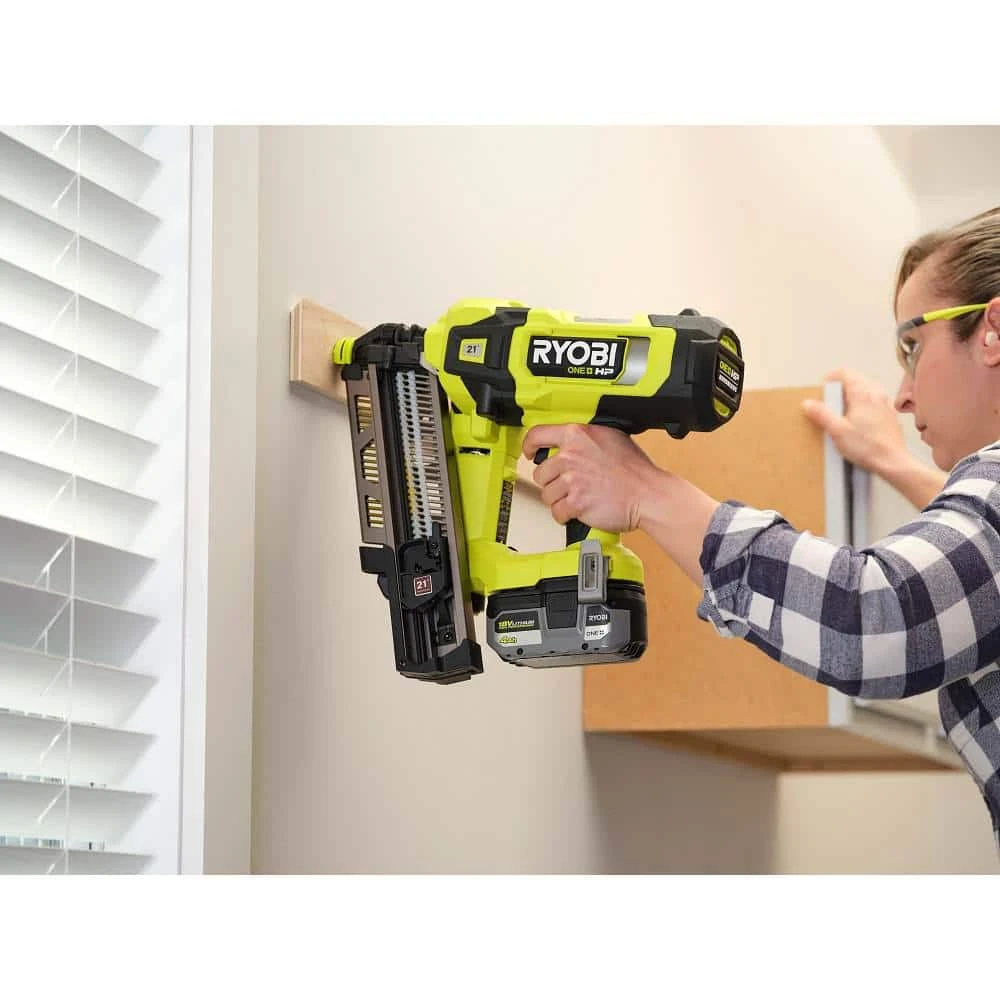 Ryobi ONE+ HP 18V Brushless Cordless AirStrike 21° Framing Nailer Kit W/ 4Ah Battery, Charger & 21° Extended Capacity Magazine 10 Ryobi ONE+ HP 18V Brushless Cordless AirStrike 21° Framing Nailer Kit W/ 4Ah Battery, Charger & 21° Extended Capacity Magazine - Image 10