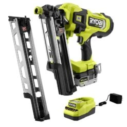 Ryobi ONE+ HP 18V Brushless Cordless AirStrike 21° Framing Nailer Kit W/ 4Ah Battery, Charger & 21° Extended Capacity Magazine