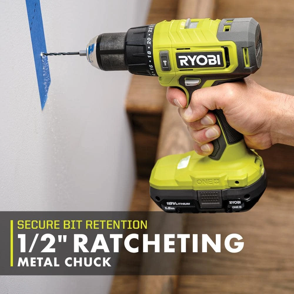 Ryobi ONE+ 18V Cordless 1/2 In. Hammer Drill (Tool Only) 6 Ryobi ONE+ 18V Cordless 1/2 In. Hammer Drill (Tool Only) - Image 6