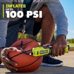 Ryobi USB Lithium LED Compact Flashlight And Cordless High Pressure Portable Inflator Kit W/ (2) Batteries And Charging Cables -Ryobi Store ryobi handheld flashlights fvl54k fvif51k 76 1000