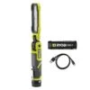 Ryobi USB Lithium Cordless 550 Lumens Rechargeable Inspection Flashlight Kit With 2.0 Ah Battery And Charging Cable